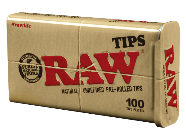 RAW Pre-Rolled Filter Tips Tin