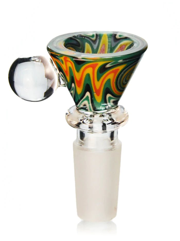 Flame Colored Glass Bowl with Round Handle 14mm - Greenhut