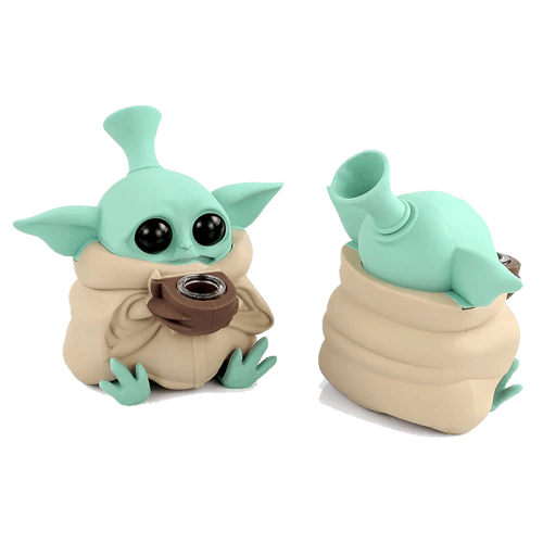 Baby Yodha Grogu Bubbler Silicone Waterpipe